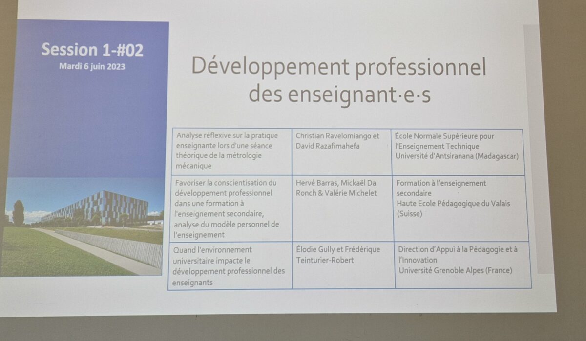 Diapositive développement professionnel des enseignants